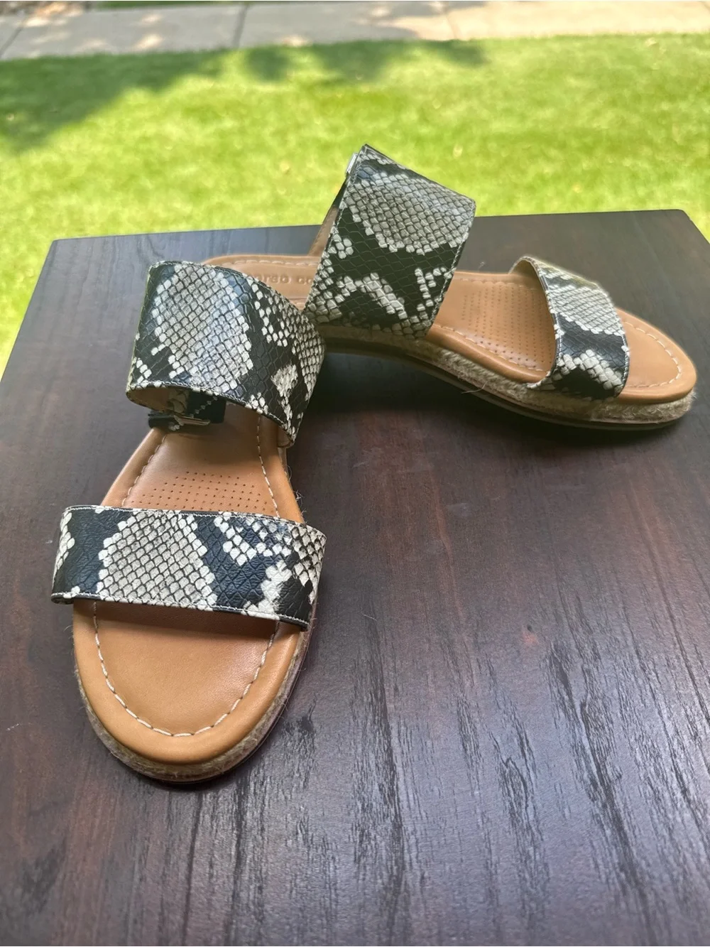 Corso Como Glennia Snake Print Espadrille Sandals | Size 6